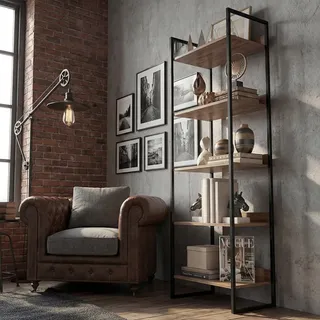 Sofa Sogude Estante Para Livros Estilo Industrial Armário Multiuso Co