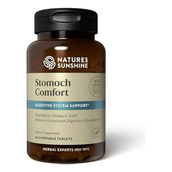Nature's Sunshine Stomach Comfort, 60 Unidades Masticables