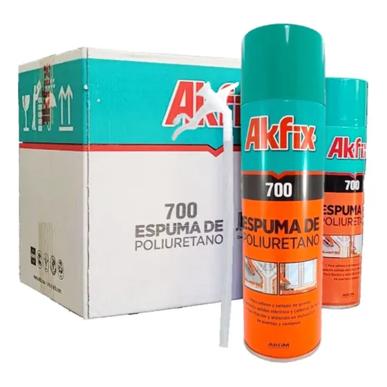 Espuma Poliuretano Expansiva Akfix 700 Lata 500 Ml Caja 12