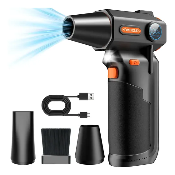 Soprador de ar sem fios, 150000 RPM, turbo potente, 150 W,8000 mAh, carregamento rápido via USB-C, 3