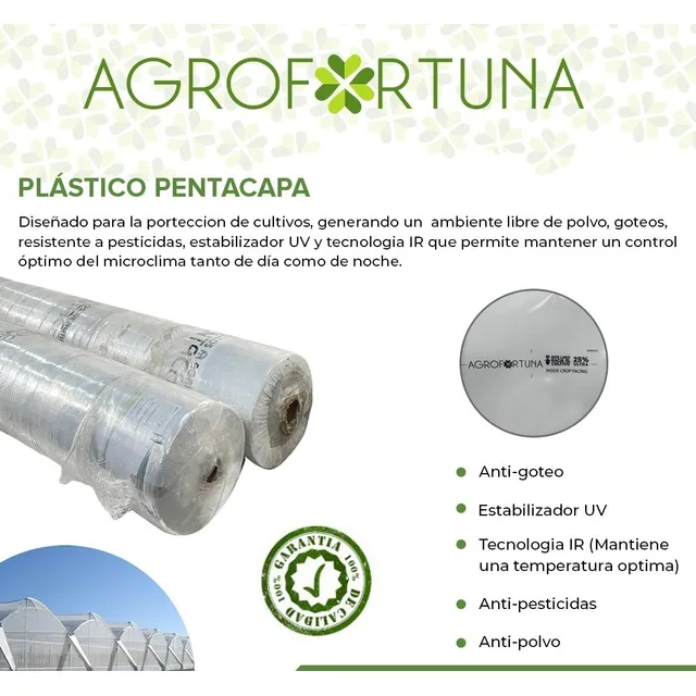Plasticos De Invernaderos Marca Pentacapas 180 Micras