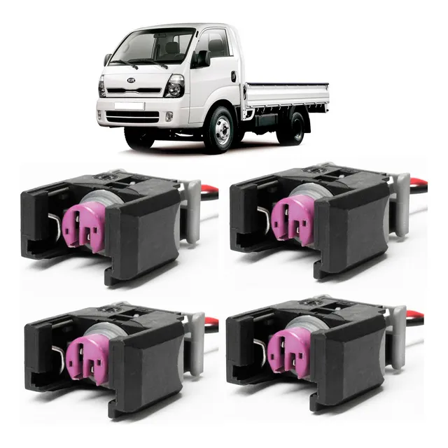 Kit 4 Plug Bico Injetor Hr Kia Bongo 2.5 16v Sprinter