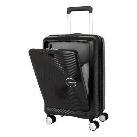Valija American Tourister Curio Front Opening Cabina Color Negro Lisa