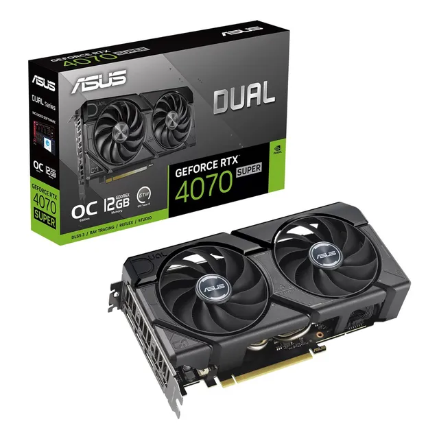 Tarjeta De Video Asus Dual Geforce Rtx 4070 Super Evo Oc Edition 12gb Gddr6x Dual-rtx4070s-o12g-evo