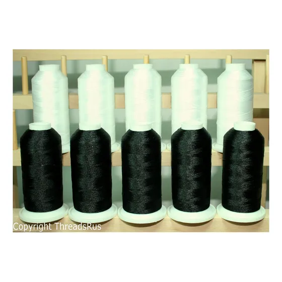 Nueva Maquina Threadnanny Blanco Negro Cono Poly Bordado
