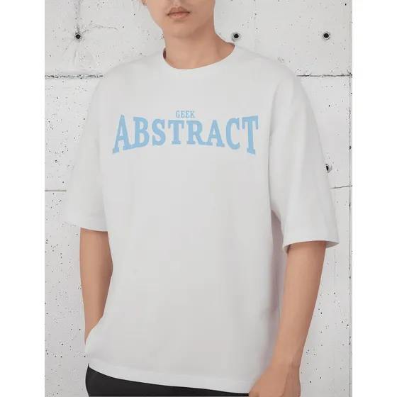 Camiseta Larga  Oversized Longline Geek Abstract Estampada 