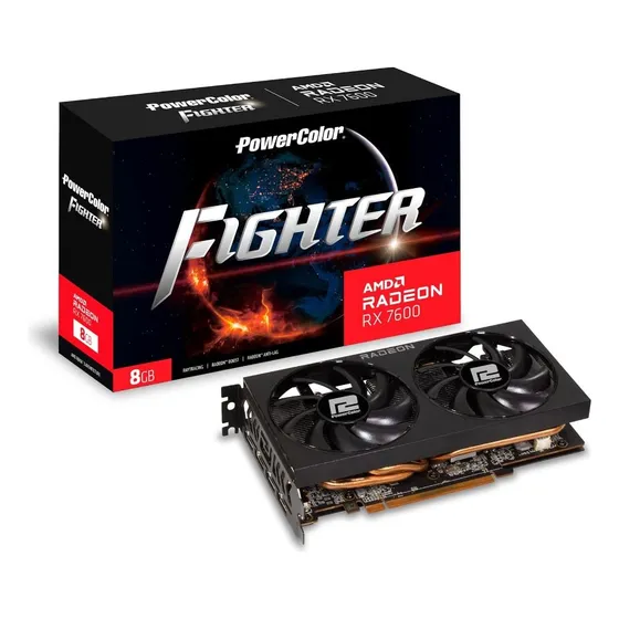 Placa De Video Radeon Rx 7600 8gb Power Color Fighter 6
