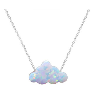 Collar Hecho A Mano De Acrílico En Forma De Nube Collar Hecho A Mano De Acrílico En Forma De Nube