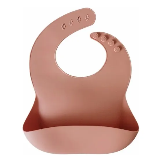 Babero Ajustable de Silicona Rosa Storki