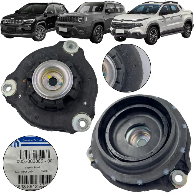 Par Coxim Amortecedor Dianteiro Fiat Toro Renegade Compass