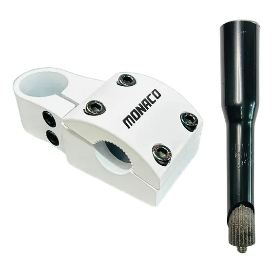 Mesa Monaco 22.2mm Branca+adaptador 21.1mmx28.6mm Preto Bike Branco 7 Cm