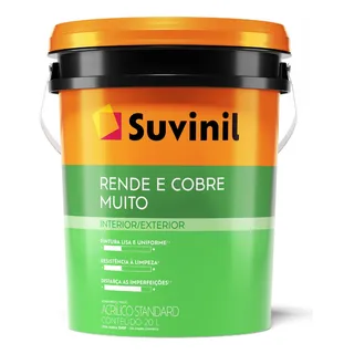 Tinta Rende & Cobre Muito 20l Branco Suvinil Acabamento Fosco Cor Branco/neve Tinta Rende & Cobre Muito 20l Branco Suvinil Acabamento Fosco Cor Branco/neve