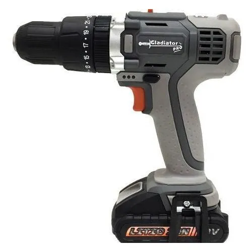 Taladro Atornillador 18v + 2 Baterías Gladiator Tp813 G P