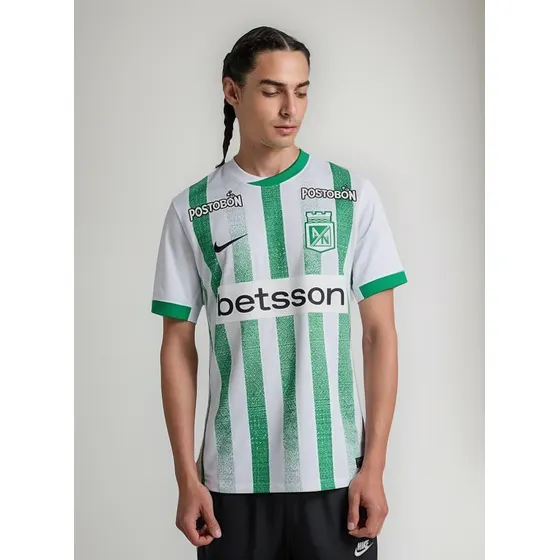 Camiseta Nike Atlético Nacional Stadium 2025 Hombre-blanco