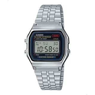 Relógio Casio Digital Unissex Aço Inox Prata A159wan1df 30m Relógio Casio Digital Unissex Aço Inox Prata A159wan1df 30m