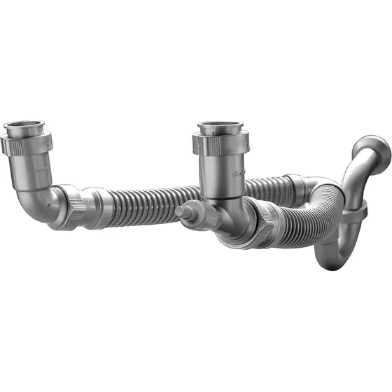 Trampa Céspol Flexible Para Fregadero De Dos Tarjas Coflex Tf-110