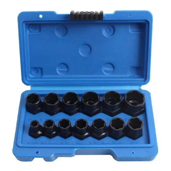 Set Dados Extractores Pernos Y Tuercas Rodadas 9 A 19mm