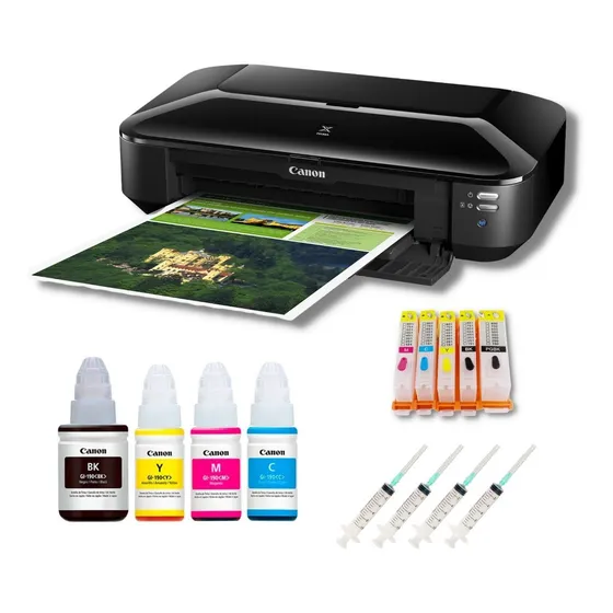 Impresora A3 Canon Ix6810 + Kit Recargable + Tinta Original