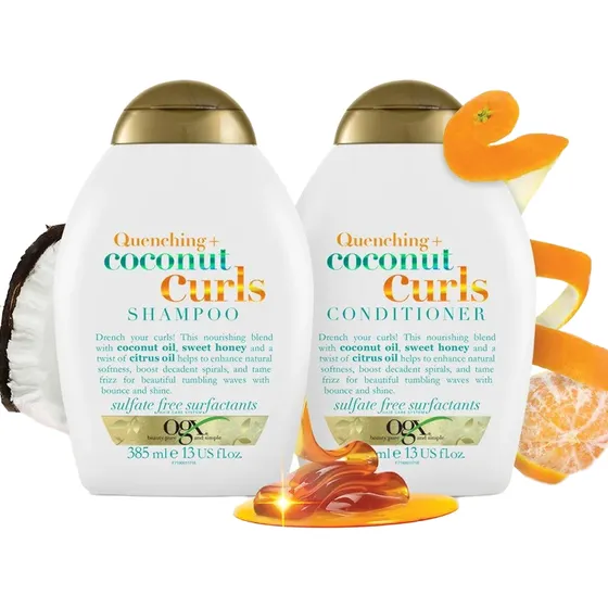 Set Shampoo Acond Coconut Curls Ogx 385ml