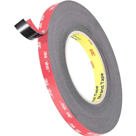 Cinta Doble Faz 3m Automotriz Gris 1/2 Pulgada X 10mts