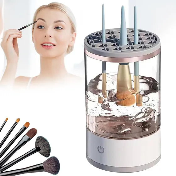 Limpiador De Brochas De Maquillaje Automático