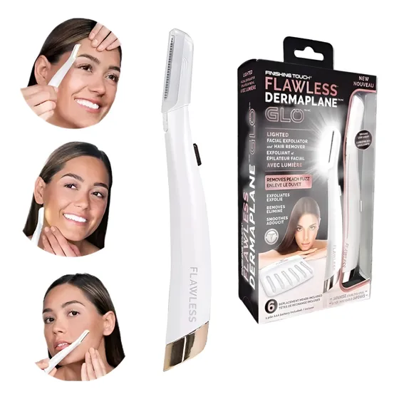 Depilador Facial Luz Led + 6 Cabezales