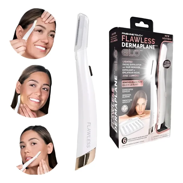 Depilador Facial Luz Led + 6 Cabezales