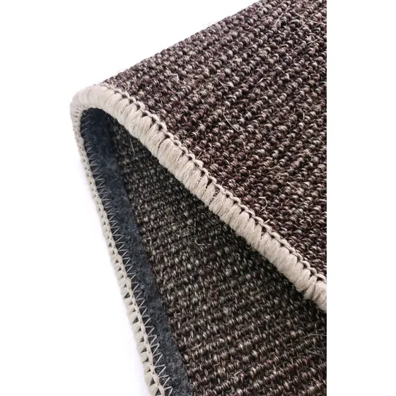 Tapetinho De Sisal Natural, Entrada, Decorativo 60x80 Comprimento 80 Cm Cor Cinza - S4 Desenho Do Tecido Geométrico Largura 60 Cm