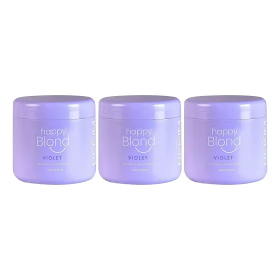 Mascara Matizadora Happy Blond Violeta Bekim 250g Pack X3