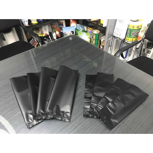 500 Bolsas Para Café Negras Mate Metalizadas  200gr