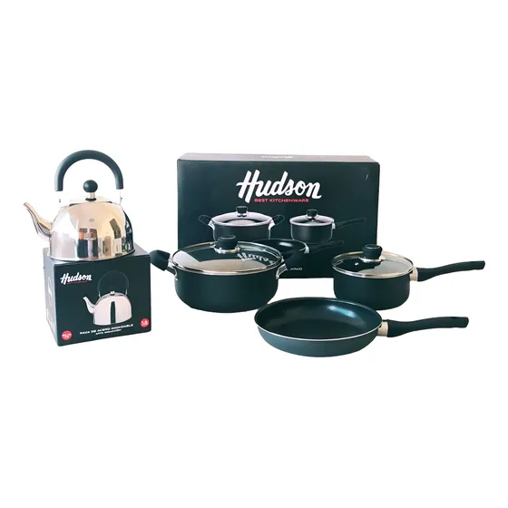Set Hudson Antiadherente Teflón 4 Piezas Negro