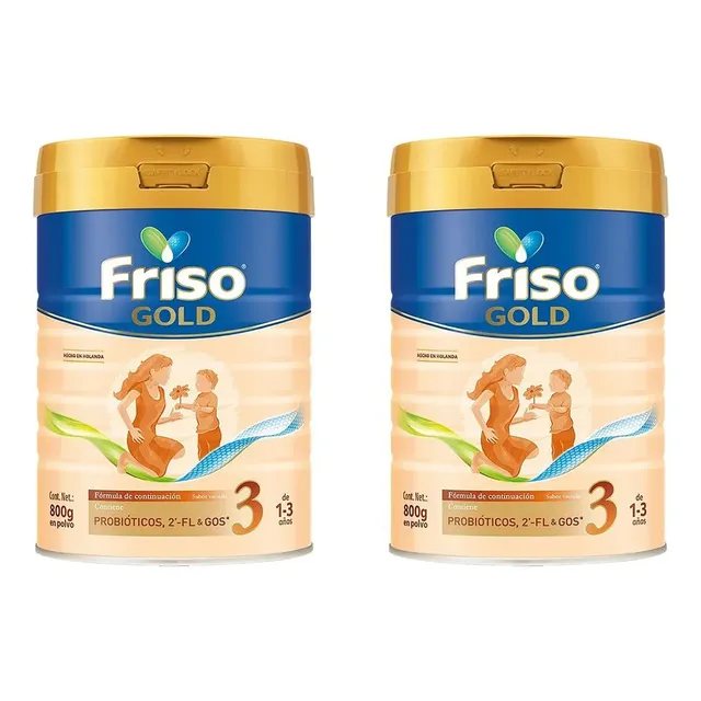 Fórmula Infantil Frisolac Gold Etapa 3 1-3a, 800gr 2pz