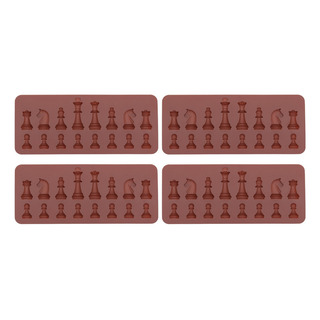 Molde Pastel Chocolate Silicona Con Forma Ajedrez 4 Piezas Molde Pastel Chocolate Silicona Con Forma Ajedrez 4 Piezas