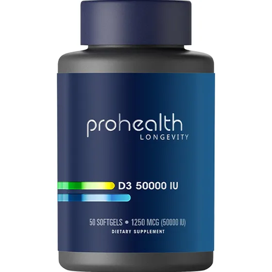 La Vitamina D3 Prohealth 50 000 (50 000 Ui, 50 Cápsulas Blan