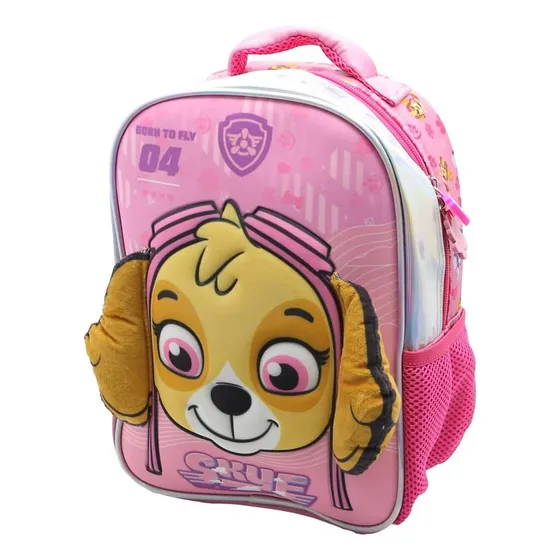Mochila Escolar Paw Pawtrol Skye Color Rosa Diseño de la tela Liso
