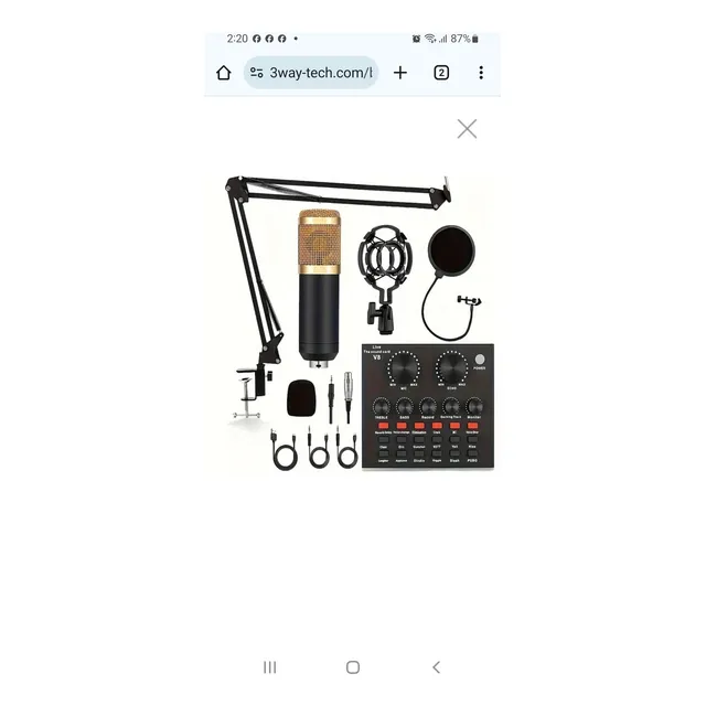 Bm800 Kit Microfono Y Tarjeta Audio