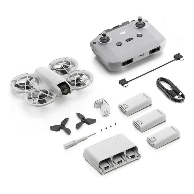 Drone Dji Neo Fly More Combo Color Gris Con Control Remoto