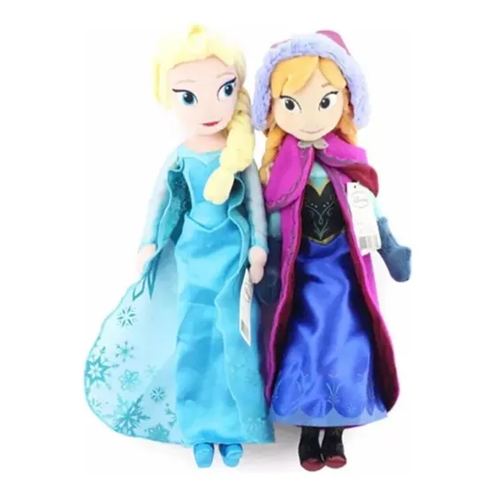 Muñeca Anna Y Elsa Frozen 40 Cm 2022 Felpa Sin Accesorios