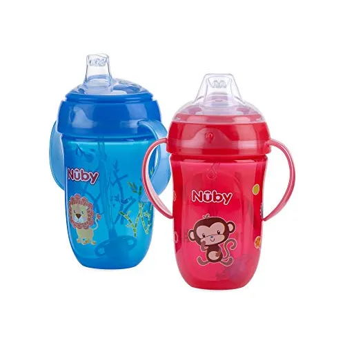 Vaso Nuby 360 Con 2 Asas, 9 Oz, Sin Bpa, Blue Lion And