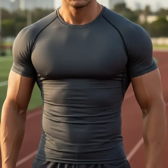 Playera Licra Deportiva Compresión Correr Manga Corta Gym