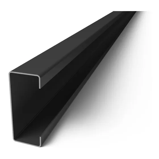 Perfil C Negro 80 X 40 X 15 X 2 Mm X 12 Mts