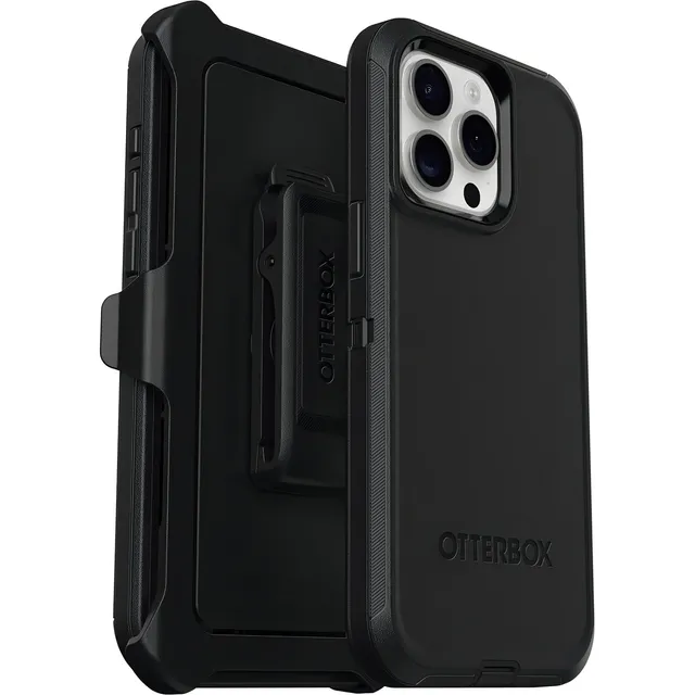 Funda anticaída Otterbox Defender para iPhone 15 Pro Max, color negro Defender