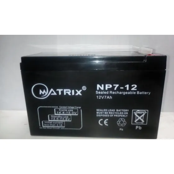 Batería 12v-7ah Matrix /ups/cercos Eléctricos/motos/etc.
