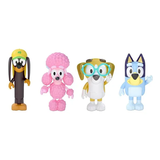 Figuras Bluey Set De 4 Figuras De Bluey Y Sus Amigos