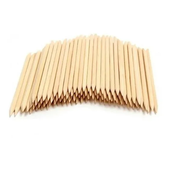 Palitos Uñas Madera Naranja X50