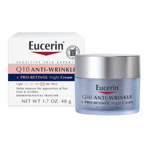 Crema Face Cream Eucerin Q10 Anti Wrinkle para todo tipo de piel de 48mL/48g 20+ años