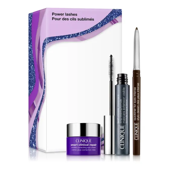 Set Clinique: Máscara Pestañas + Delineador + Contorno Ojos Color Máscara: Black Onyx Y Delineador: Intense Chocolate