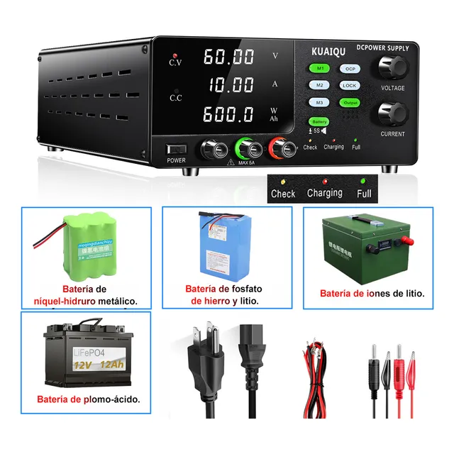 48 V 24 Ah 3,8 V 24 V 36 V 10 A Cargador Batería Fuente Alimentación Ajustable Ocp, Se Utiliza Para Diversas Tareas De Carga Y Mantenimiento De Baterías.