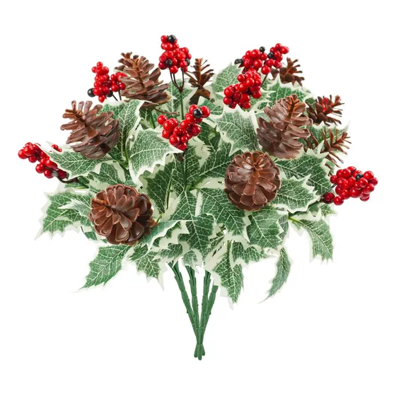 Picas Artificiales De Navidad Con Forma De Frutos Rojos, 28