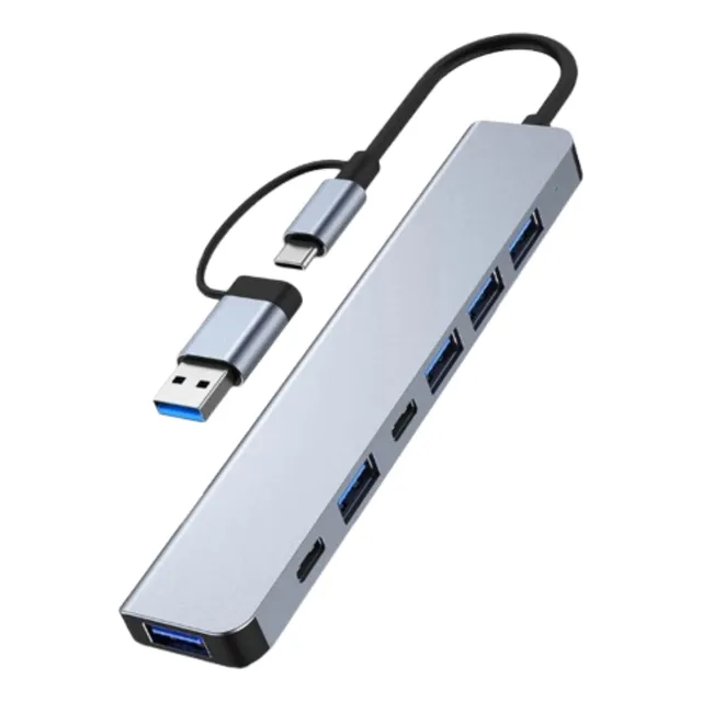 Hub Usb C 7 En 1 De Aluminio - Usb 3.0 Y Usb C